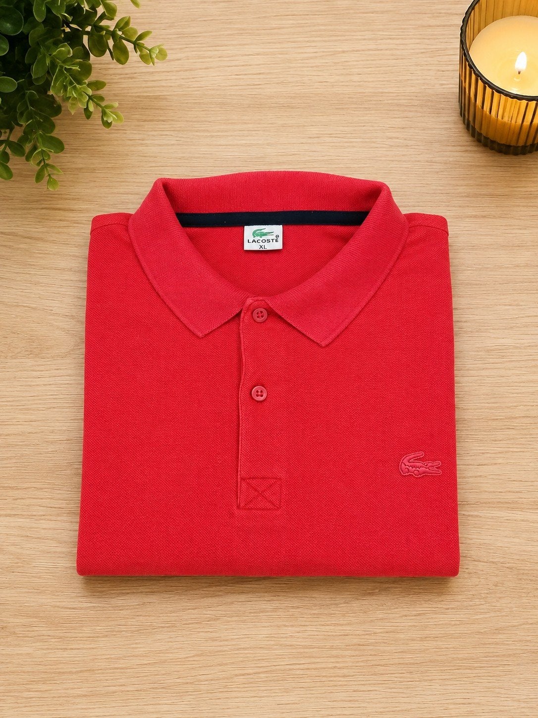 Lacoste Polo Shirt Rood Maat XL, Verzenden, Lacoste, Maat 56/58 (XL), Gedragen