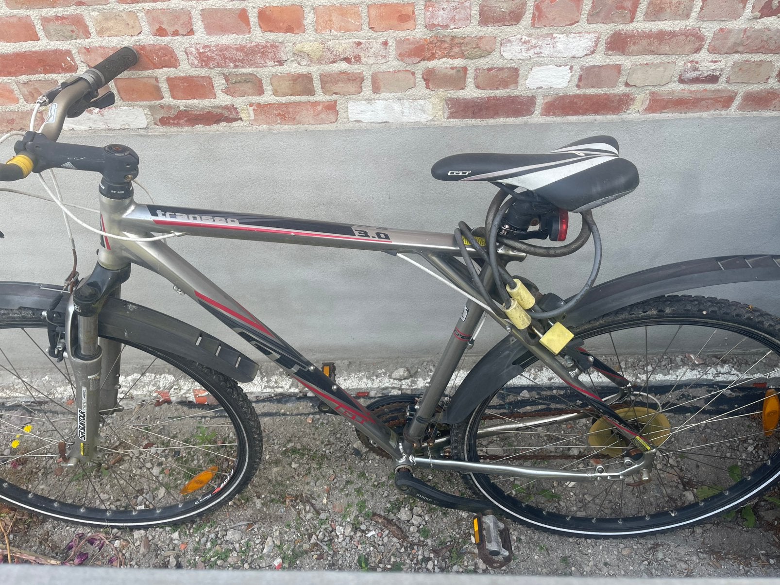 Mountainbike heren fiets gt transeo 3.0, Fietsen en Brommers, 28 inch, Gebruikt, Velgrem, 57 tot 61 cm
