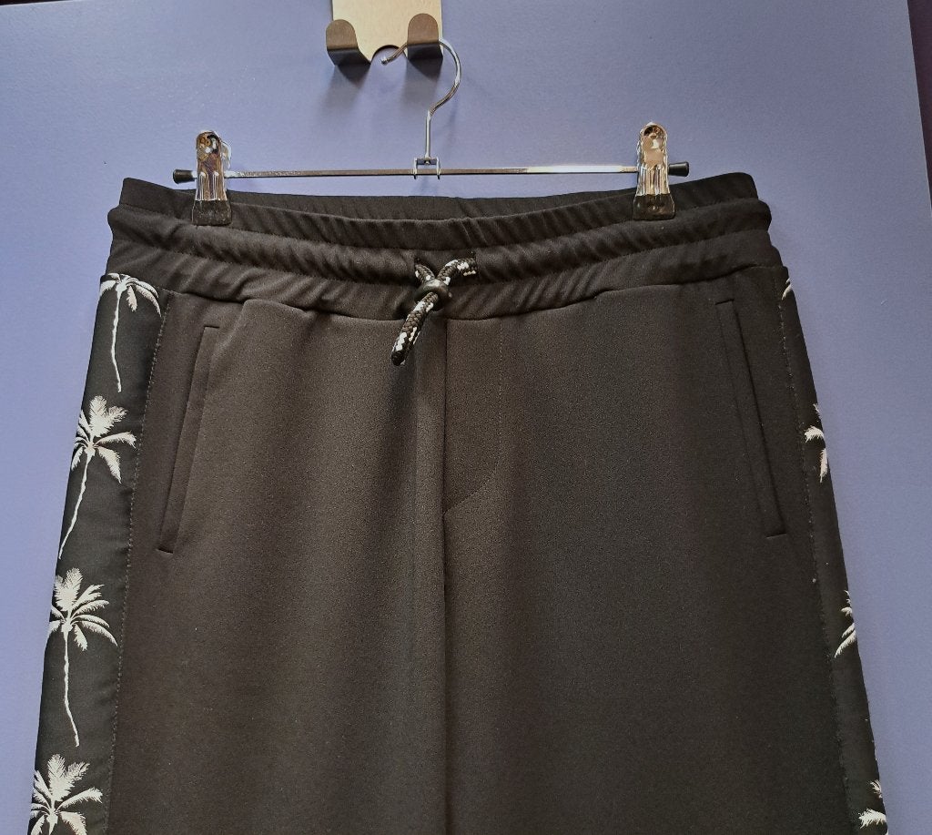 10 Days zwarte casual broek palmtree rand zijkant XS 47300, ., Zwart, Ophalen of Verzenden, Zo goed als nieuw