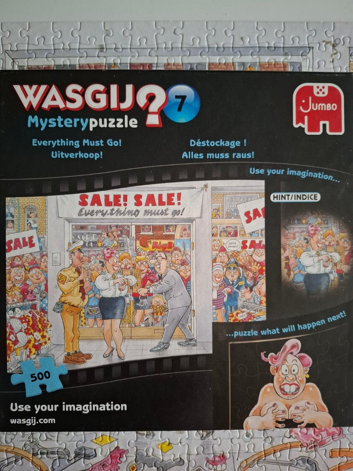 Wasgij mysterypuzzle nr 7, 500 st, Uitverkoop, Ophalen of Verzenden, 500 t/m 1500 stukjes, Zo goed als nieuw