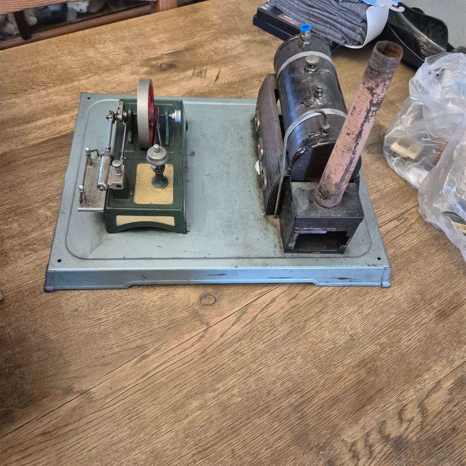 Antieke stoommachine D16 model, Ophalen of Verzenden, Gebruikt
