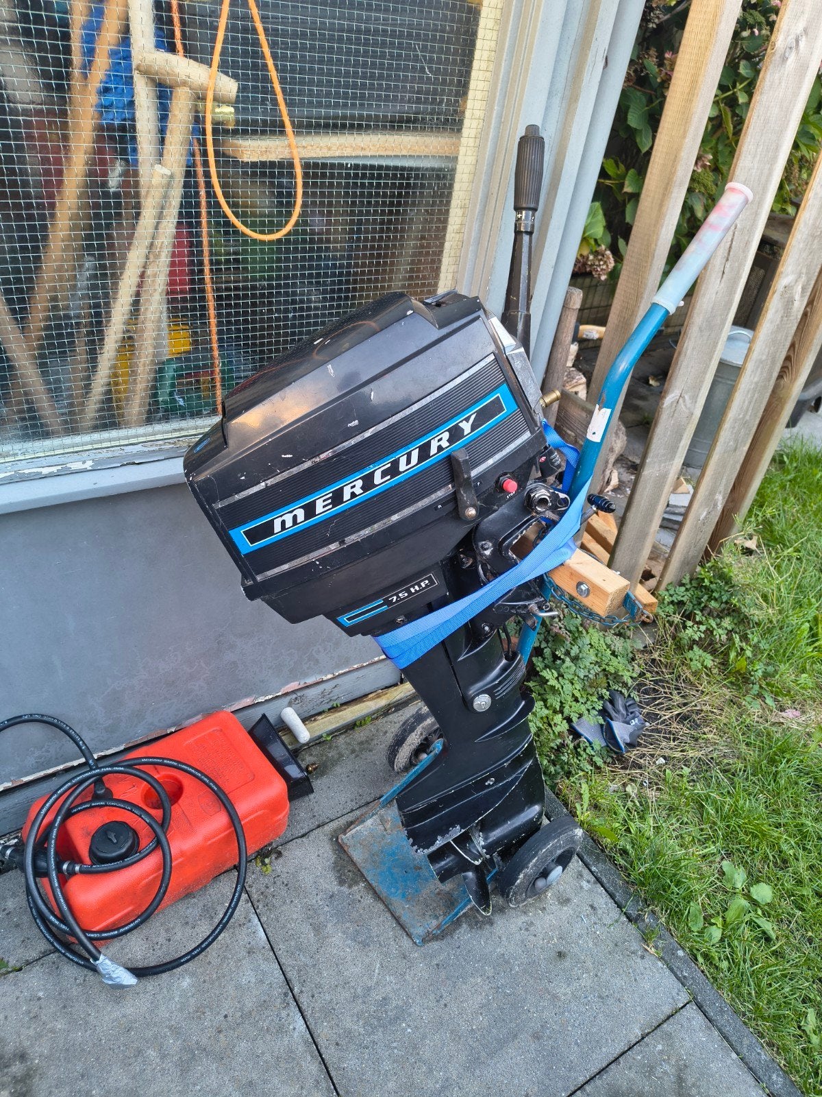 Voor onderdelen of hobby: Mercury 7.5pk 1974, Watersport en Boten, Bootonderdelen, Ophalen, Gebruikt, Motor en Techniek, Zeilboot of Motorboot