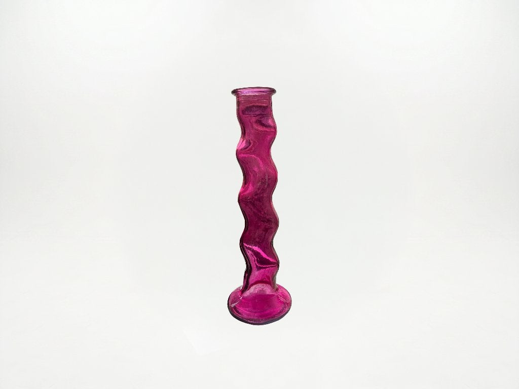 POLSPOTTEN Zig Zag Vaas – Paars glas