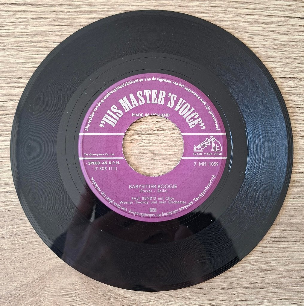 Ralf Bendix single Babysitter Boogie jukebox topper!!!, Ophalen of Verzenden, Gebruikt, 7 inch, Pop