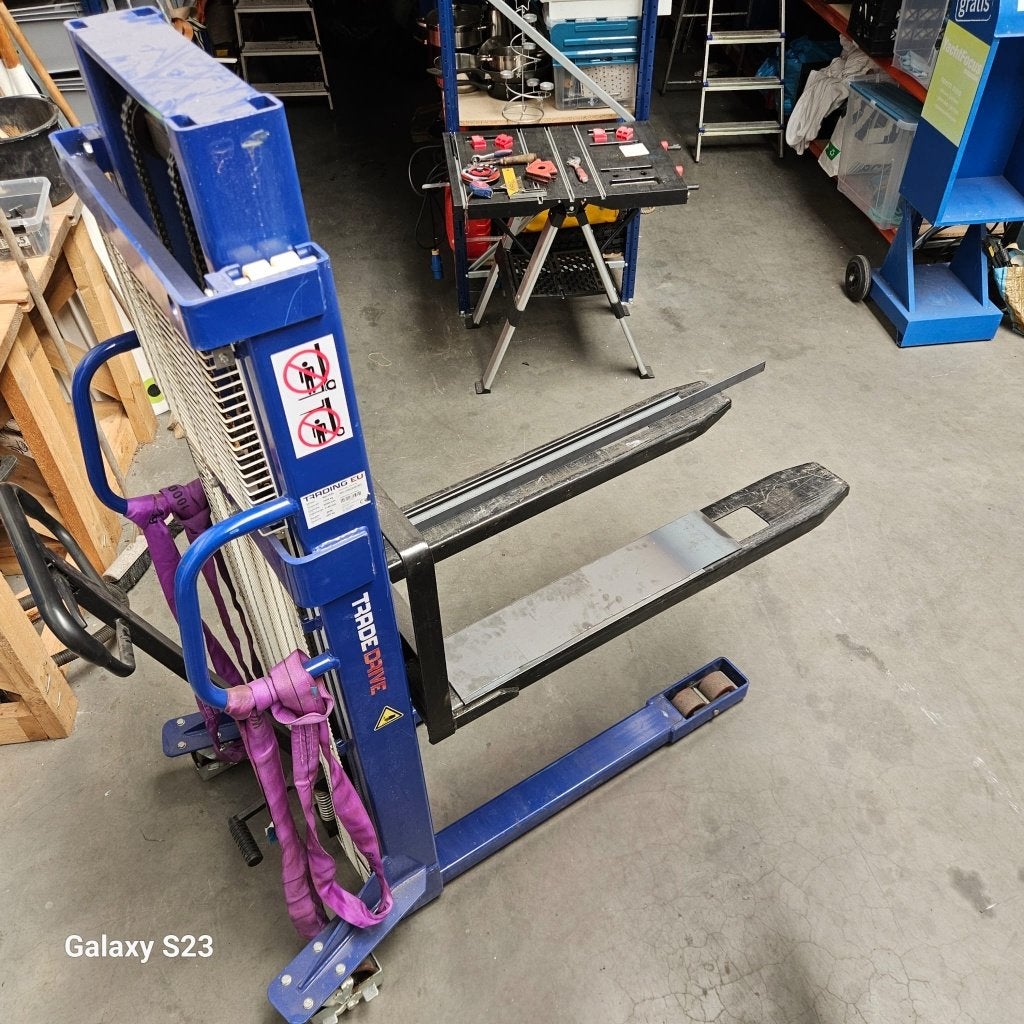 Handstapelaar Trading EU SDJ1020 1000kg / 2m – Goed Werkend, Doe-het-zelf en Verbouw, Palletwagens en Pompwagens, Ophalen, Gebruikt