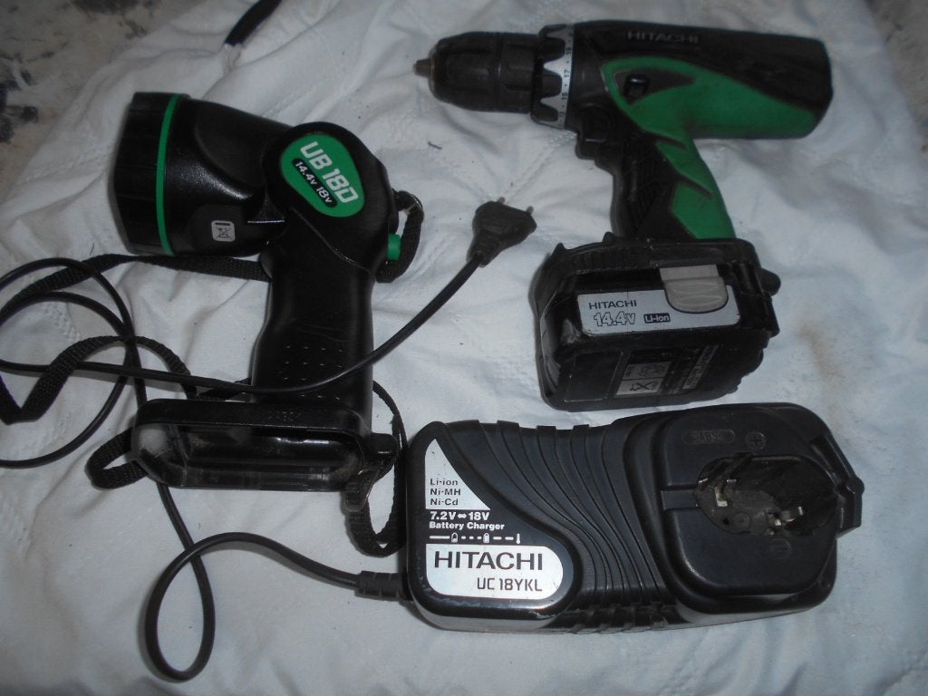 Hitachi Accu boormachine, Ophalen of Verzenden, Gebruikt, Boormachine