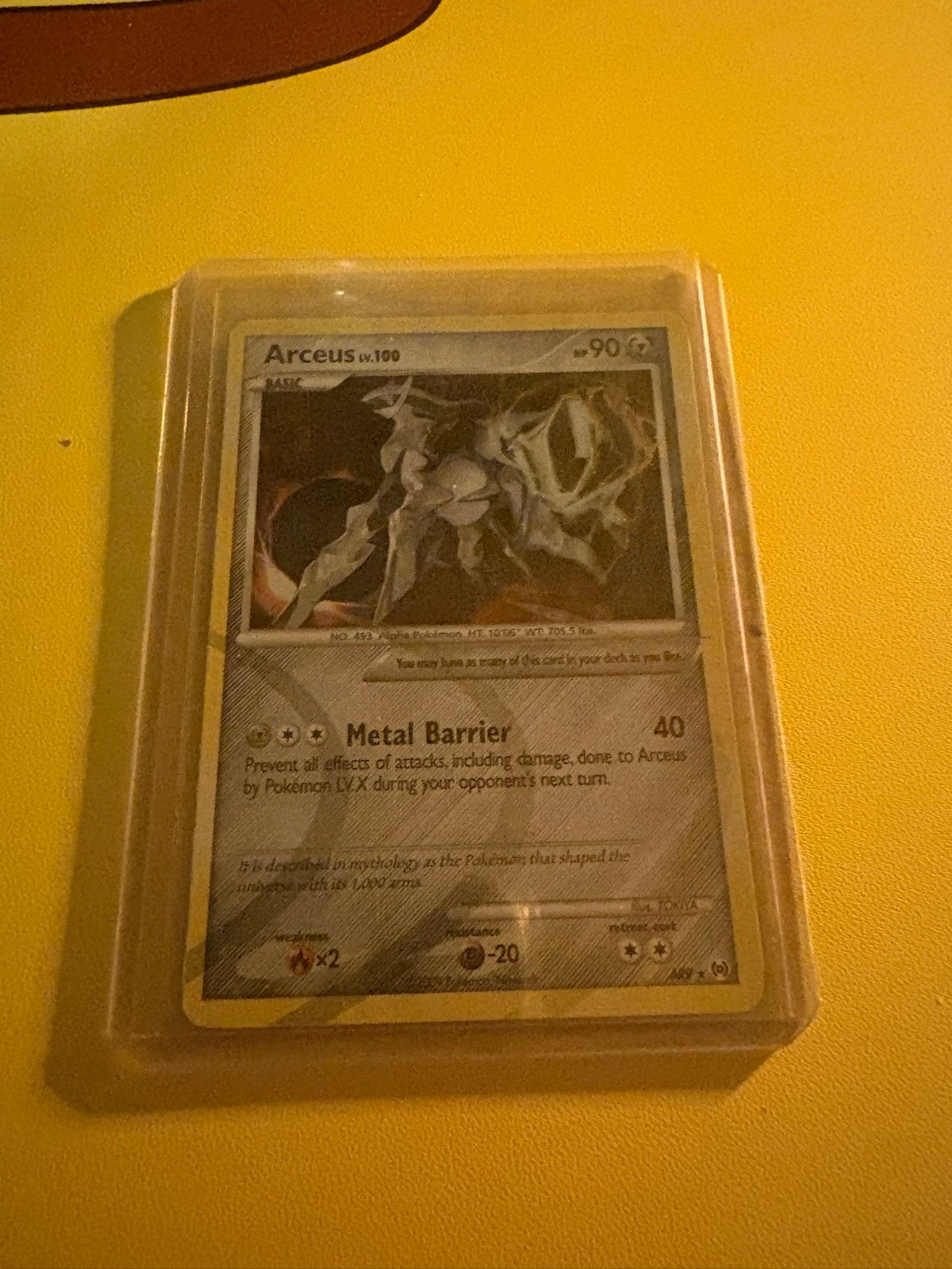Arceus LV.100 Pokémon kaart (Foil), Ophalen of Verzenden, Zo goed als nieuw, Losse kaart, Foil