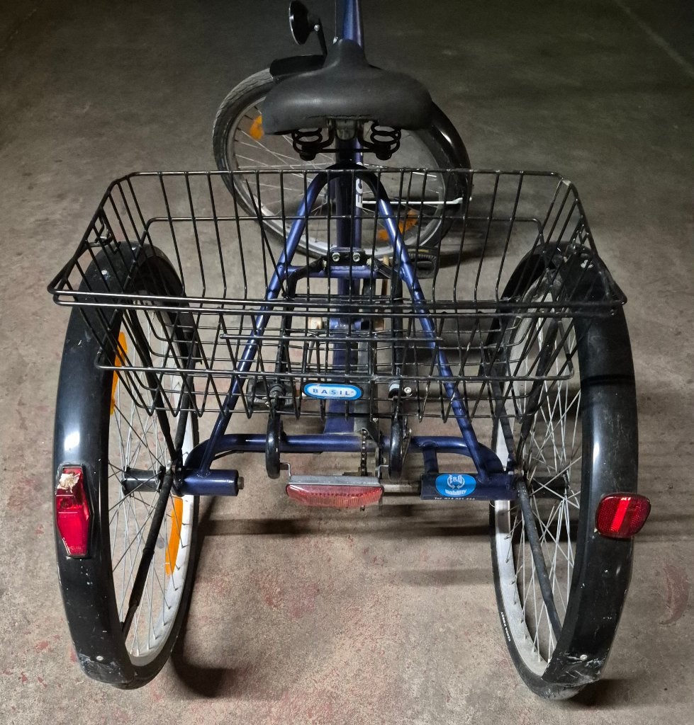 driewieler met mand - Ideaal voor boodschappen, Ophalen, Zo goed als nieuw, Schijfrem, Verstelbare zitting