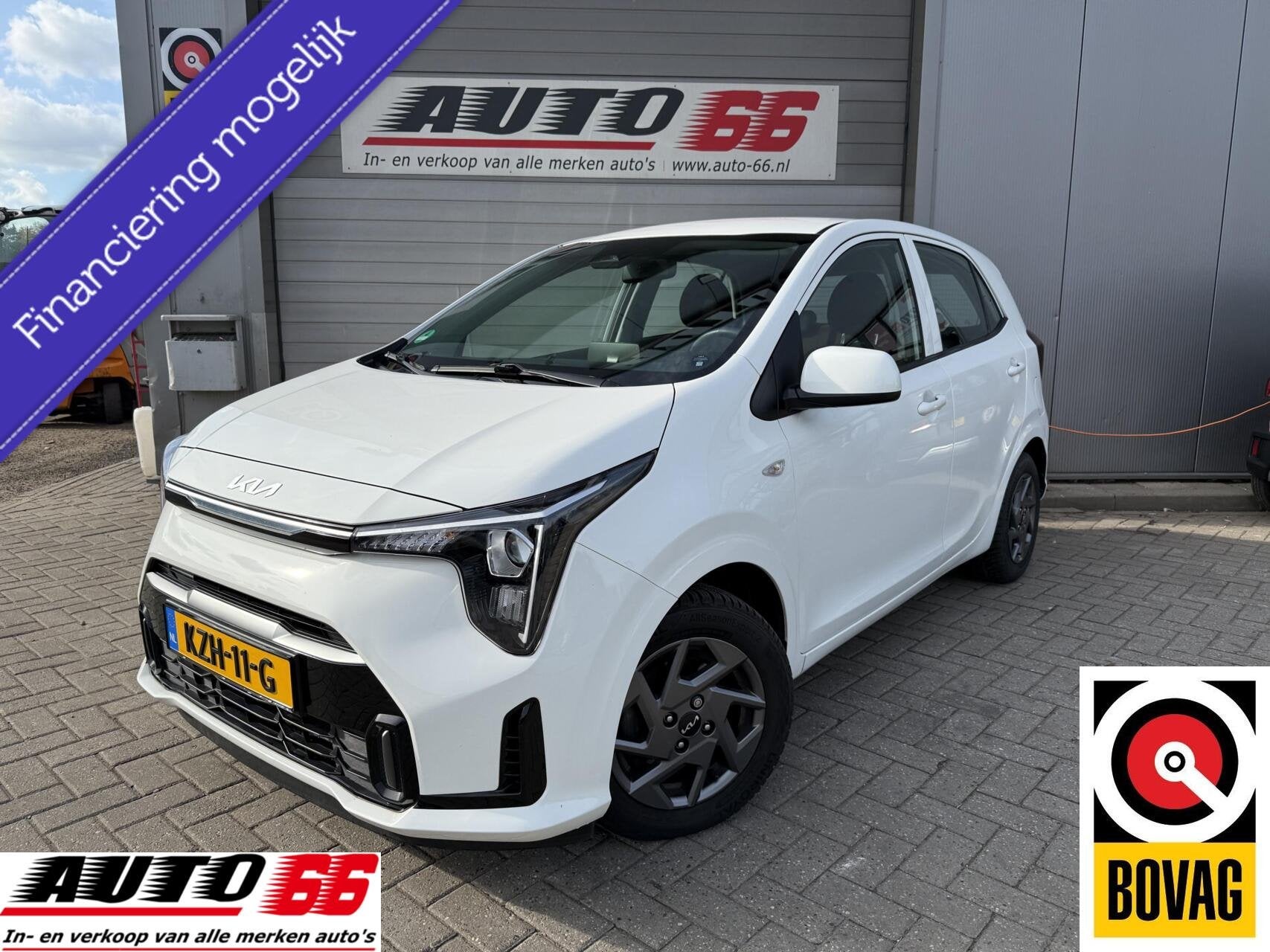 Kia Picanto 1.0 DPI DynamicPlusLine, Auto's, Stof, Met garantie (alle), 4 stoelen, Wit