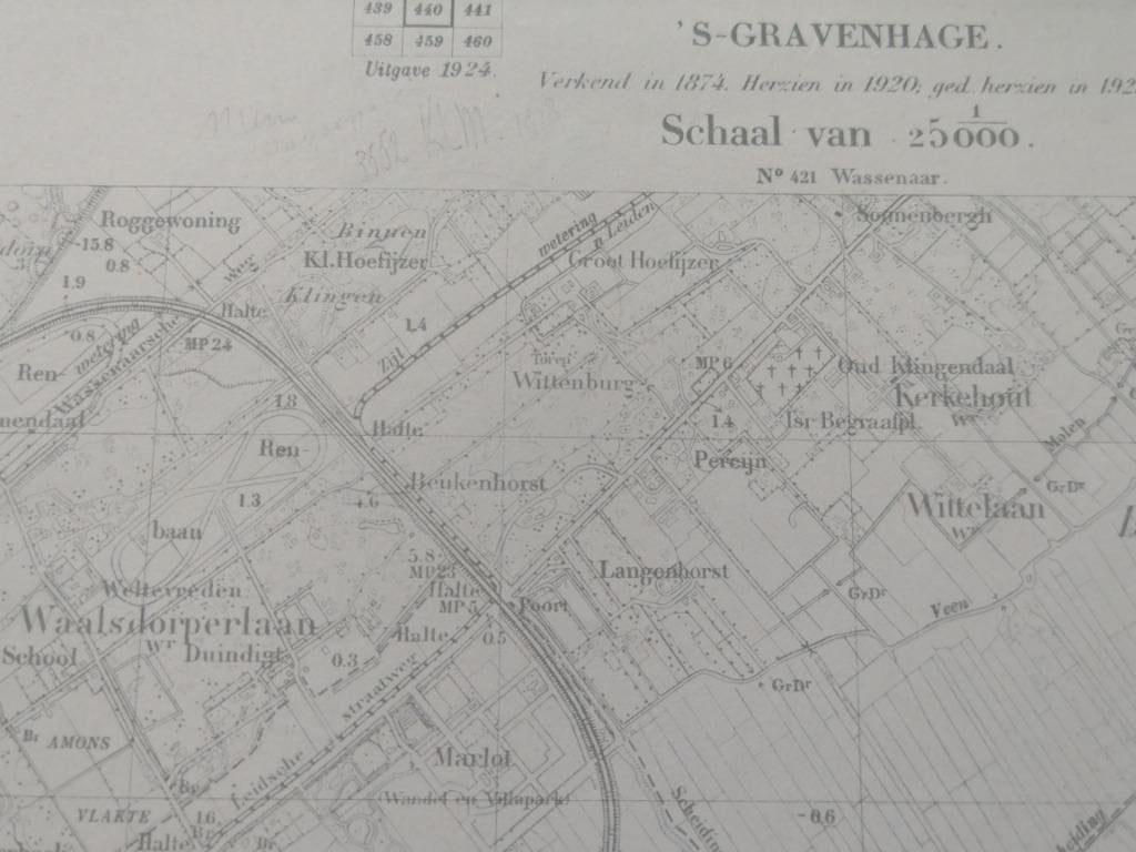 440 s,Gravenhage Stompwijk Wittelaan Plattegrond 1924, Ophalen of Verzenden