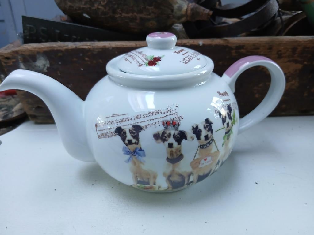 Theepot met hondenprint, Ophalen of Verzenden, Nieuw