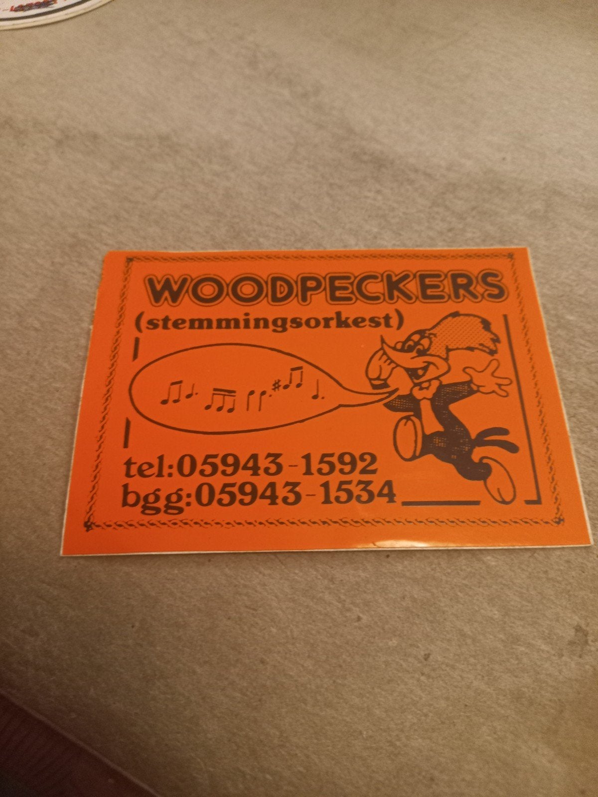 Woodpeckers (stemmingsorkest) sticker, Ophalen of Verzenden, Gebruikt