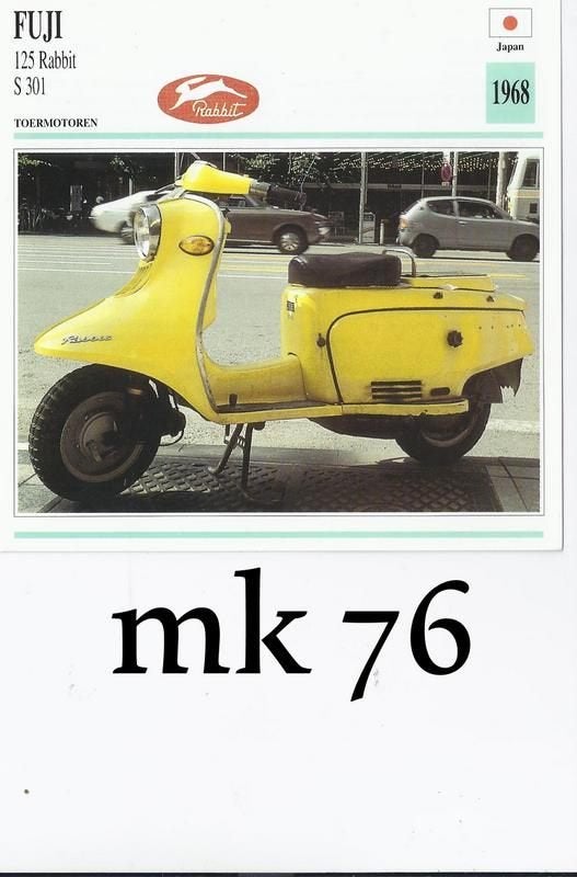 Mk76 motorkaart fuji 125 rabbit s 301 (1980 ), Ophalen of Verzenden, Zo goed als nieuw, Motoren