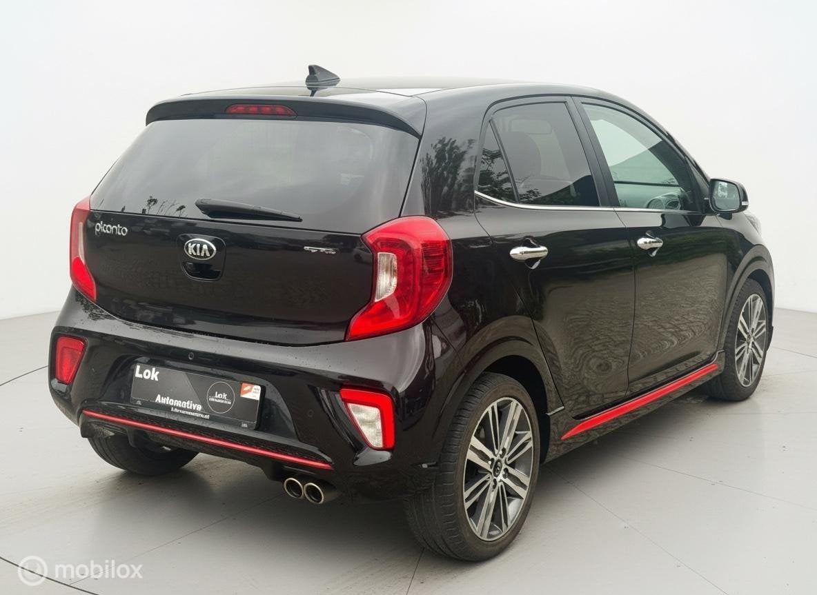 Kia Picanto 1.2 GT-Line CAMERA|KEYLESS|STOELVERW|STUURVERW|L, Auto's, 839 kg, 86 pk, Gebruikt, Zwart
