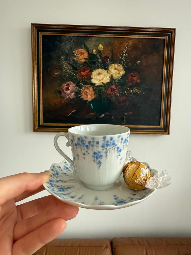 Zeldzaam Vintage Versailles Porselein Kop en Schotel, Antiek en Kunst, Ophalen of Verzenden