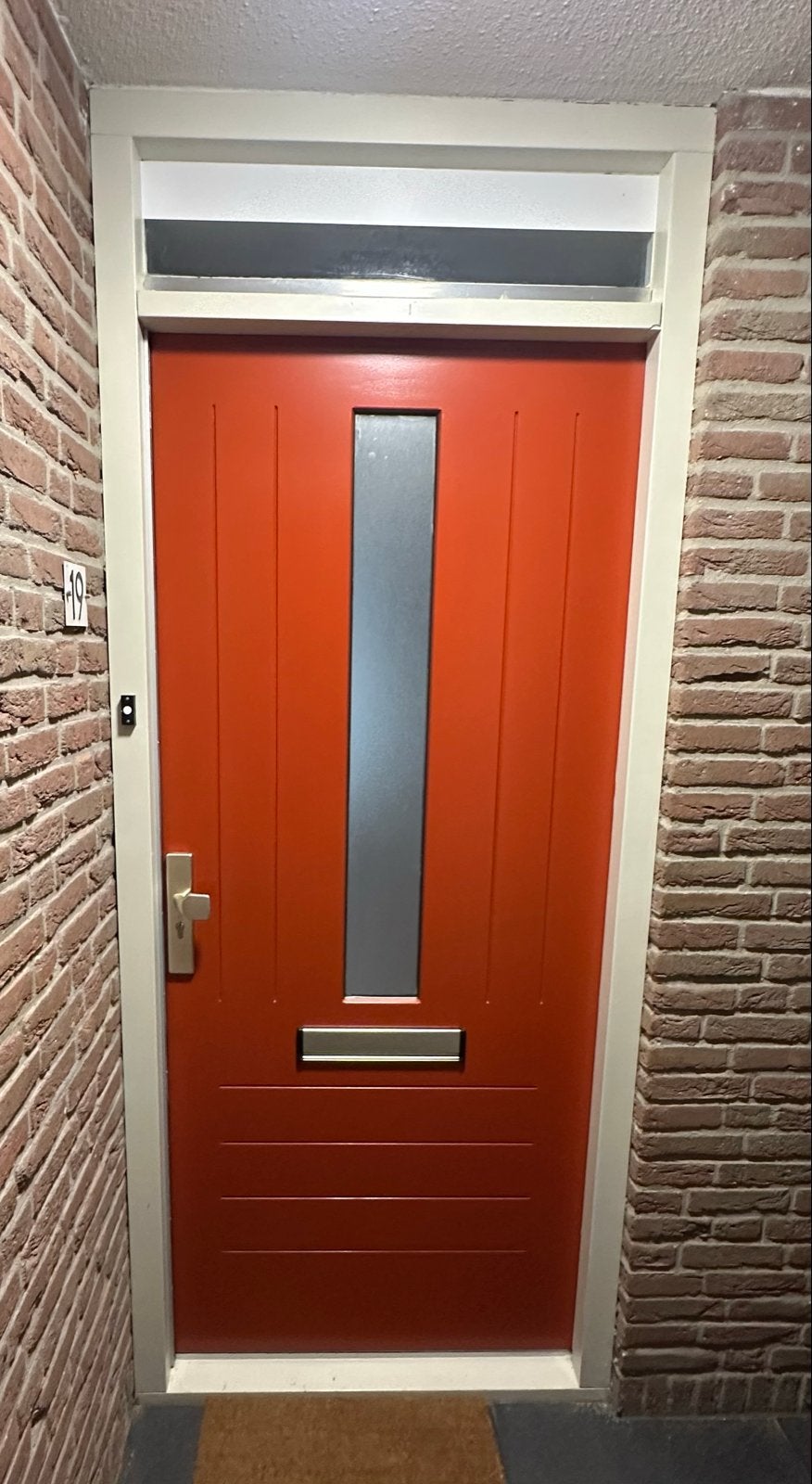 Mooie rechtsdraaiende Merbau deur 92x211.5 cm, Doe-het-zelf en Verbouw, Deuren en Horren, Ophalen, Gebruikt, 80 tot 100 cm, Buitendeur