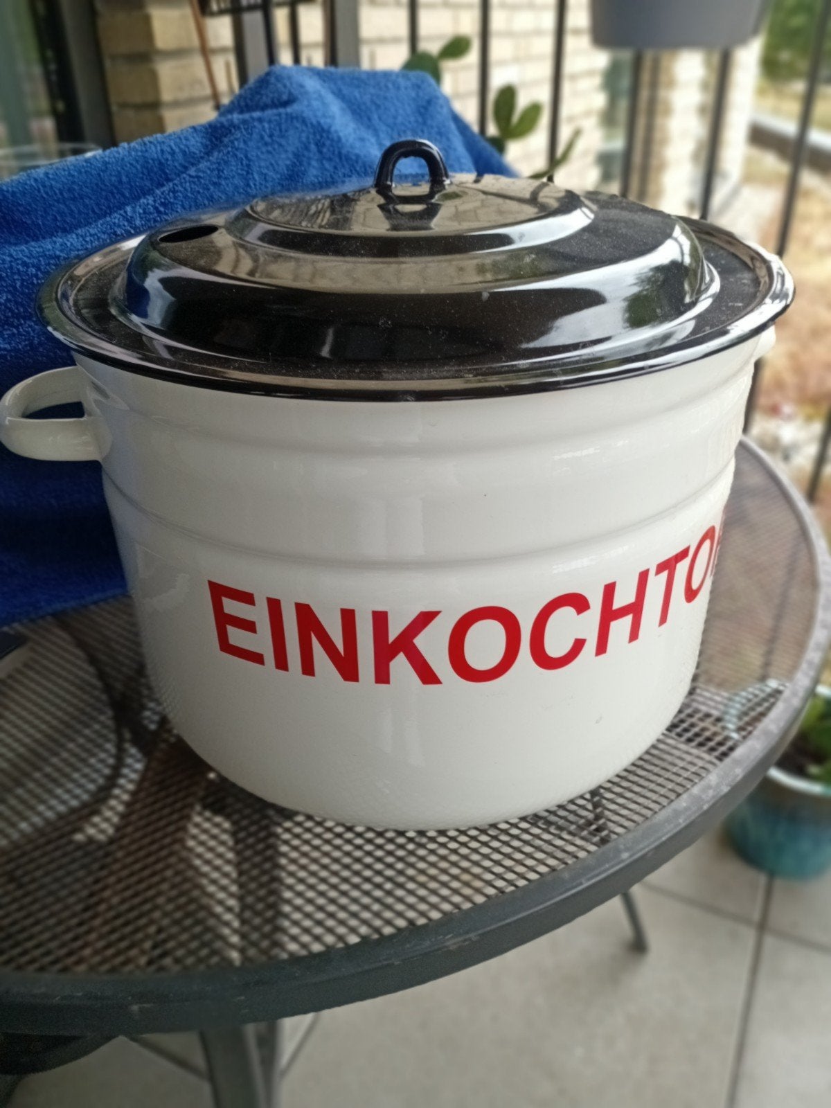 Vintage Emaille Weckketel / Inmaakketel - EINKOCHTOPF, Ophalen of Verzenden