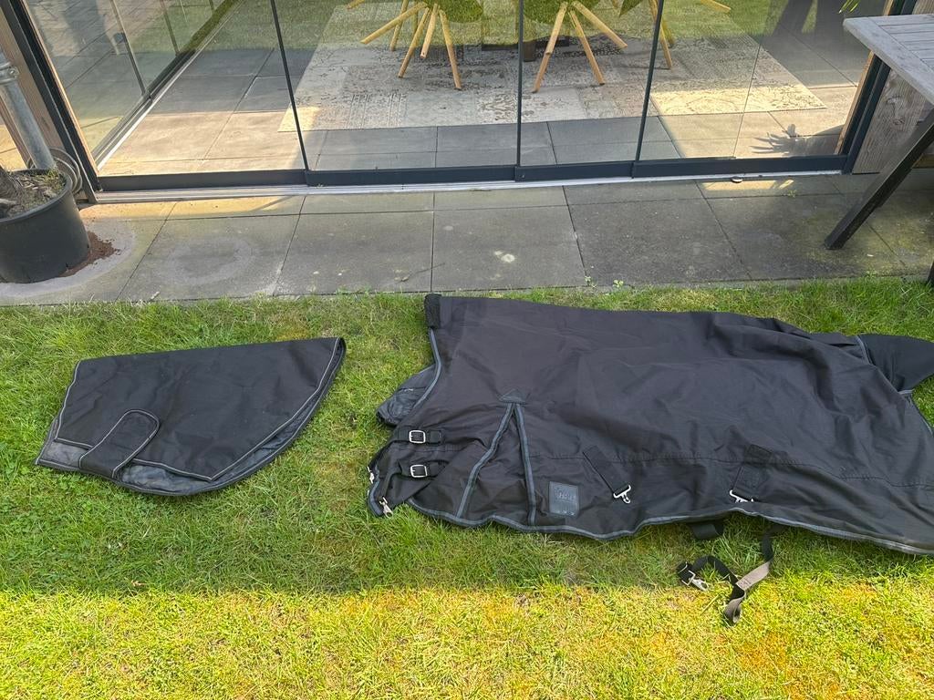 Mooie zwarte regendeken met hals bieden !!, Ophalen of Verzenden, Zo goed als nieuw, Harry's Horse, Overige maten