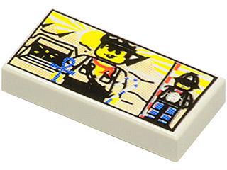Lego Tile 1 x 2 with Minifigure and Pyramids Pattern, Ophalen of Verzenden, Gebruikt, Losse stenen, Lego