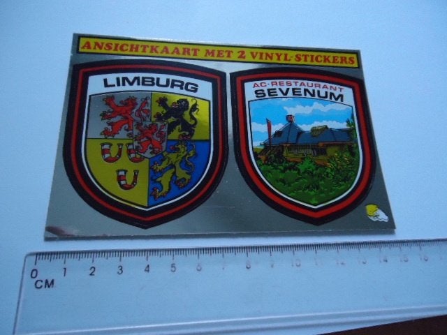 sticker 1986 Sevenum Limburg glansschild ac truck stop auto, Verzenden, Zo goed als nieuw, Auto of Motor