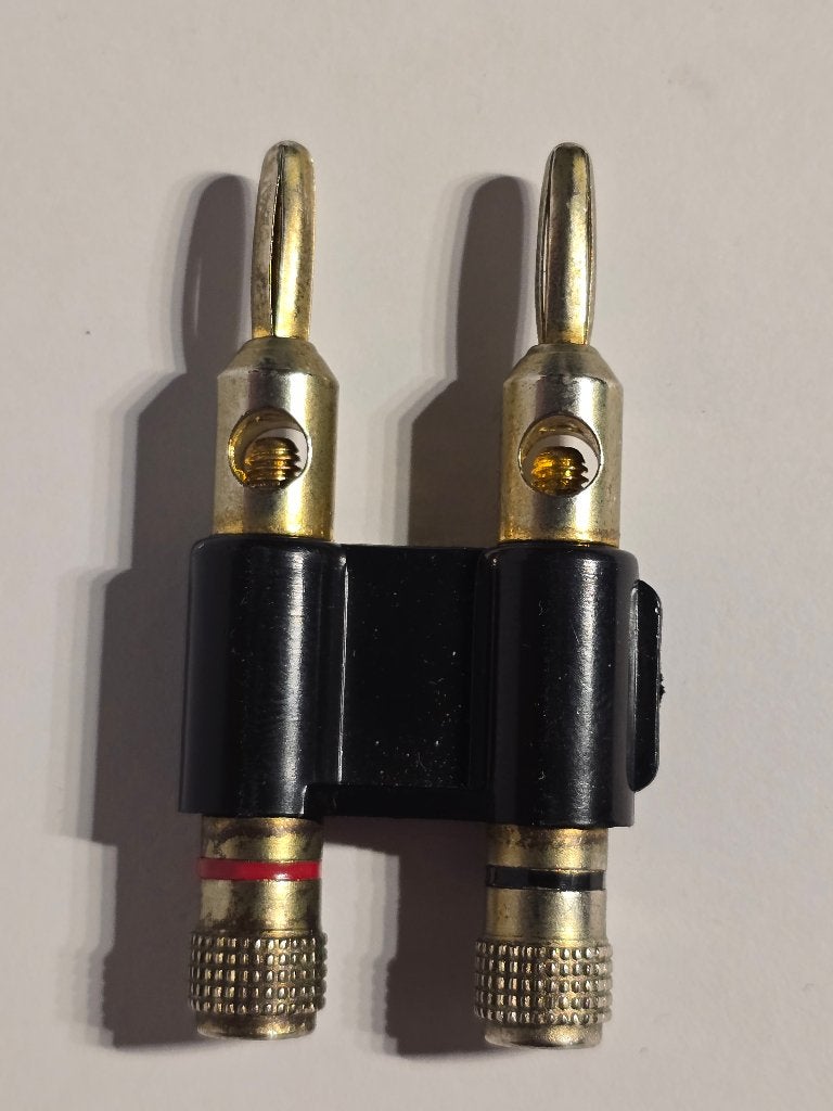 Dubbele Banaanstekker voor Subwoofers en speakers, Ophalen of Verzenden