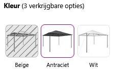 Paviljoen 4x4, partytent prieel 4 x 4 m antraciet GRTS BZRGD, Tuin en Terras, Partytenten, Nieuw, Partytent, 2 meter of meer, Minder dan 5 meter
