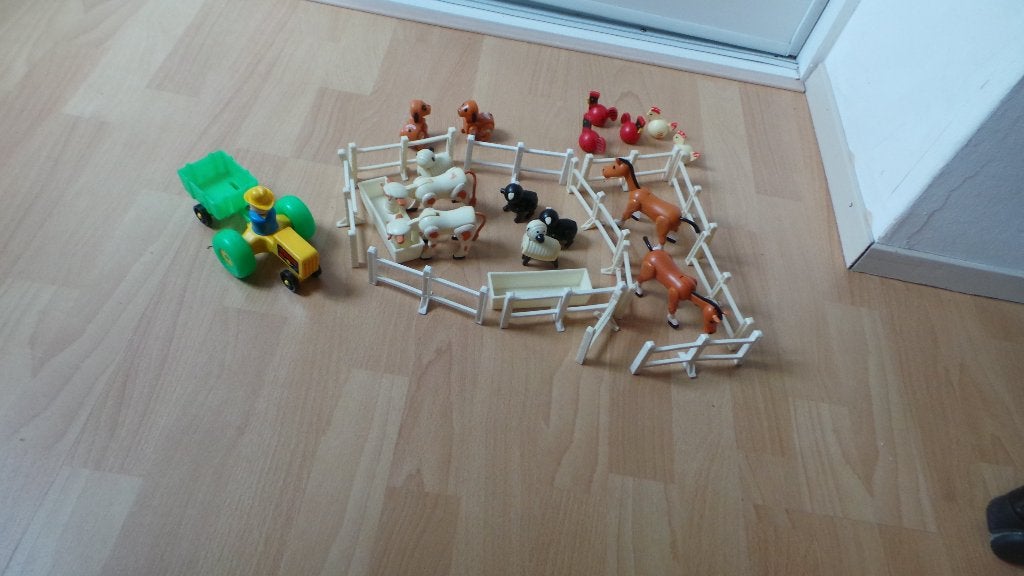 Fisher Price boerderij: 15 dieren hekjes bakken boer tractor, Ophalen, Zo goed als nieuw, Speelset