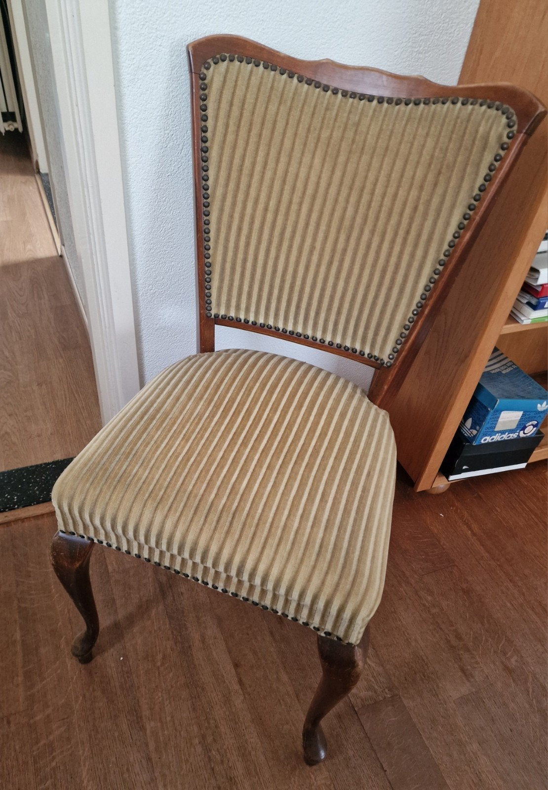 Set van 4 vintage stoelen met gestreepte bekleding, Ophalen
