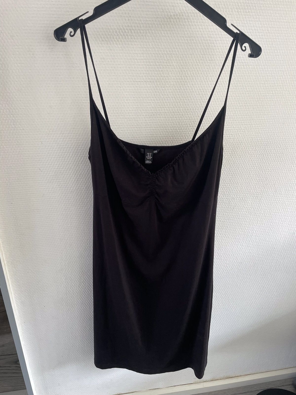 Prachtig zwart H&M Nachthemd/Jurk met dunne bandjes maat 42, H&M, Ophalen of Verzenden, Zwart, Nachtkleding