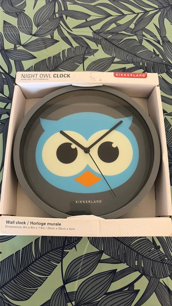 Night owl klok, Ophalen of Verzenden, Nieuw, Wandklok