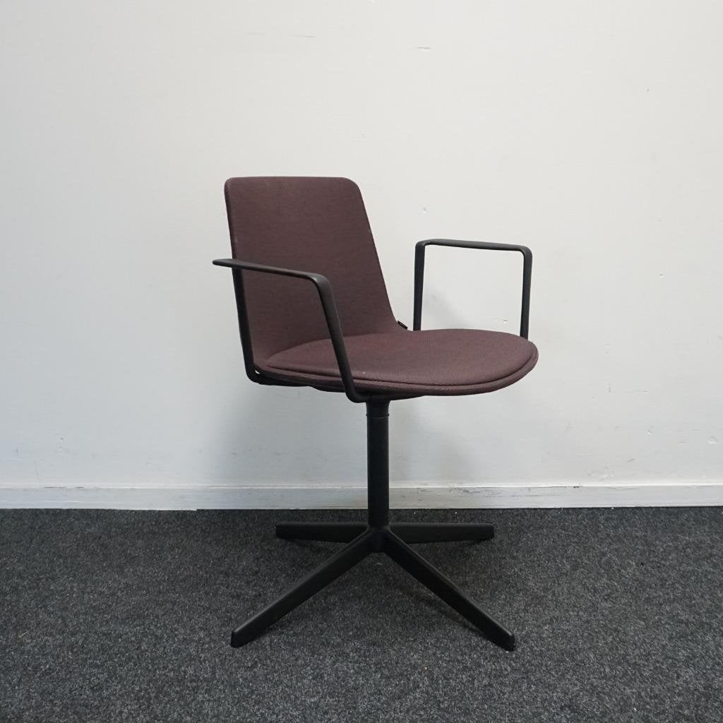 Enea Lottus Design Stoelen | Eetkamerstoelen | Donkerbruin, Gebruikt, -, Ophalen of Verzenden, Stof