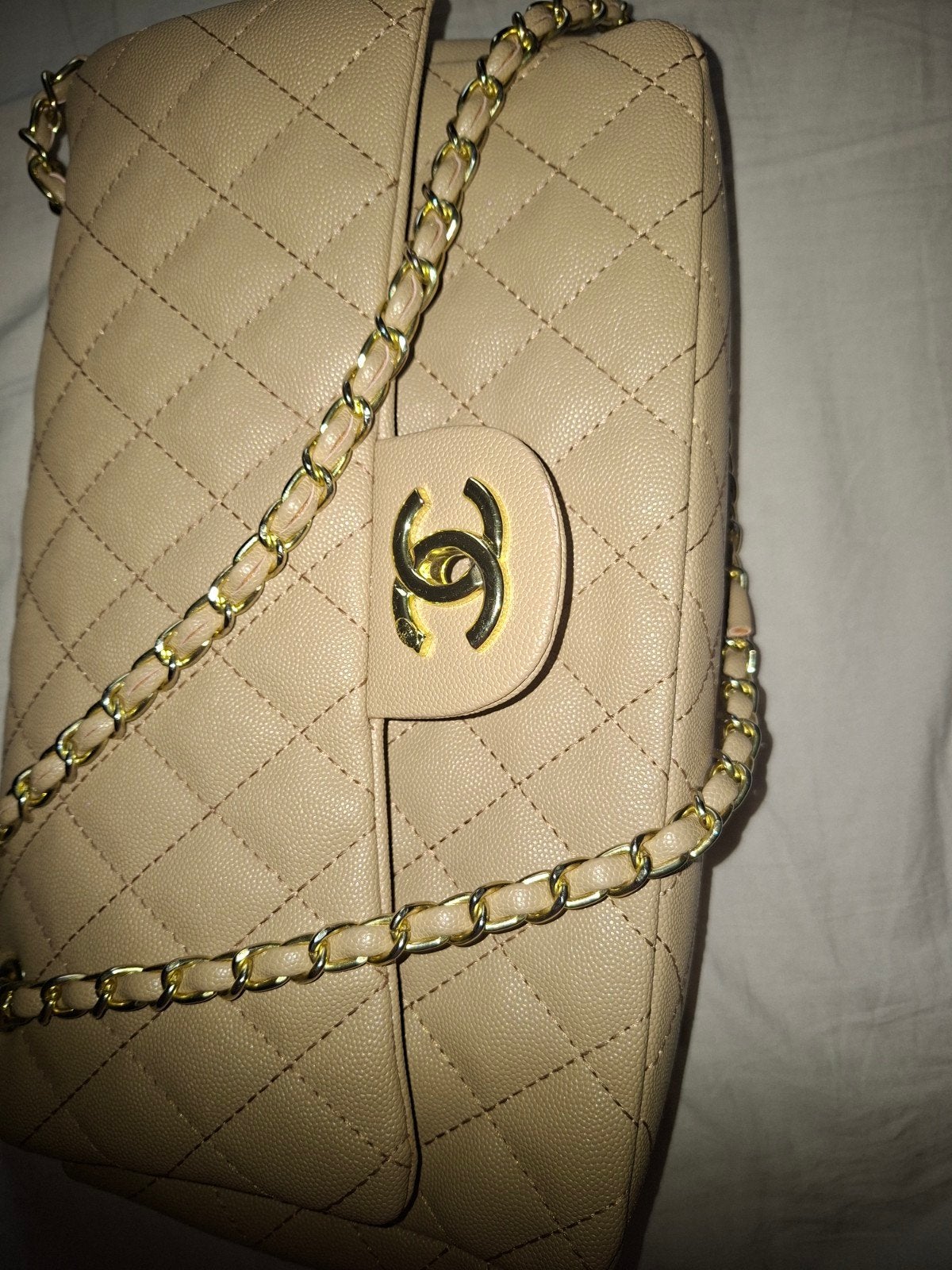 dames tas, Ophalen of Verzenden, Beige, Handtas