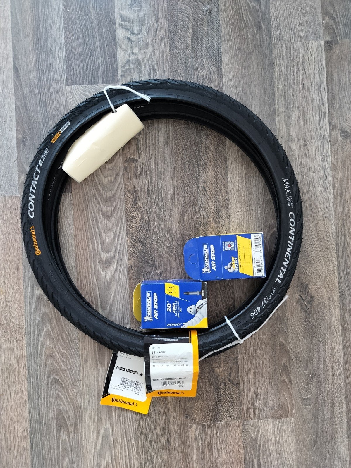 Continental Contact Urban banden met Michelin binnenbanden, Ophalen, Band, Kinderfiets, Nieuw