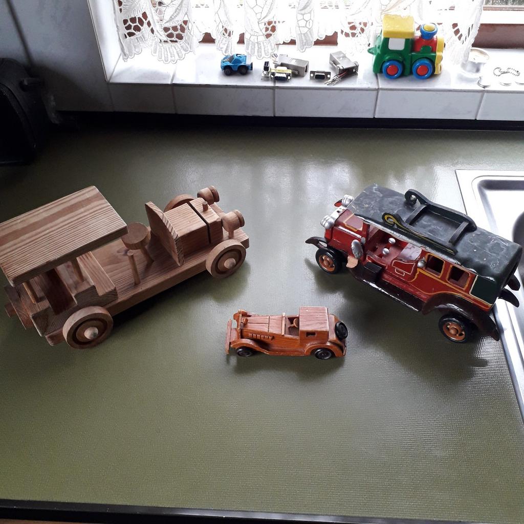 Antieke houten auto speelgoed jaren zeventig voor decoratie, Antiek en Kunst, Antiek | Speelgoed, Ophalen