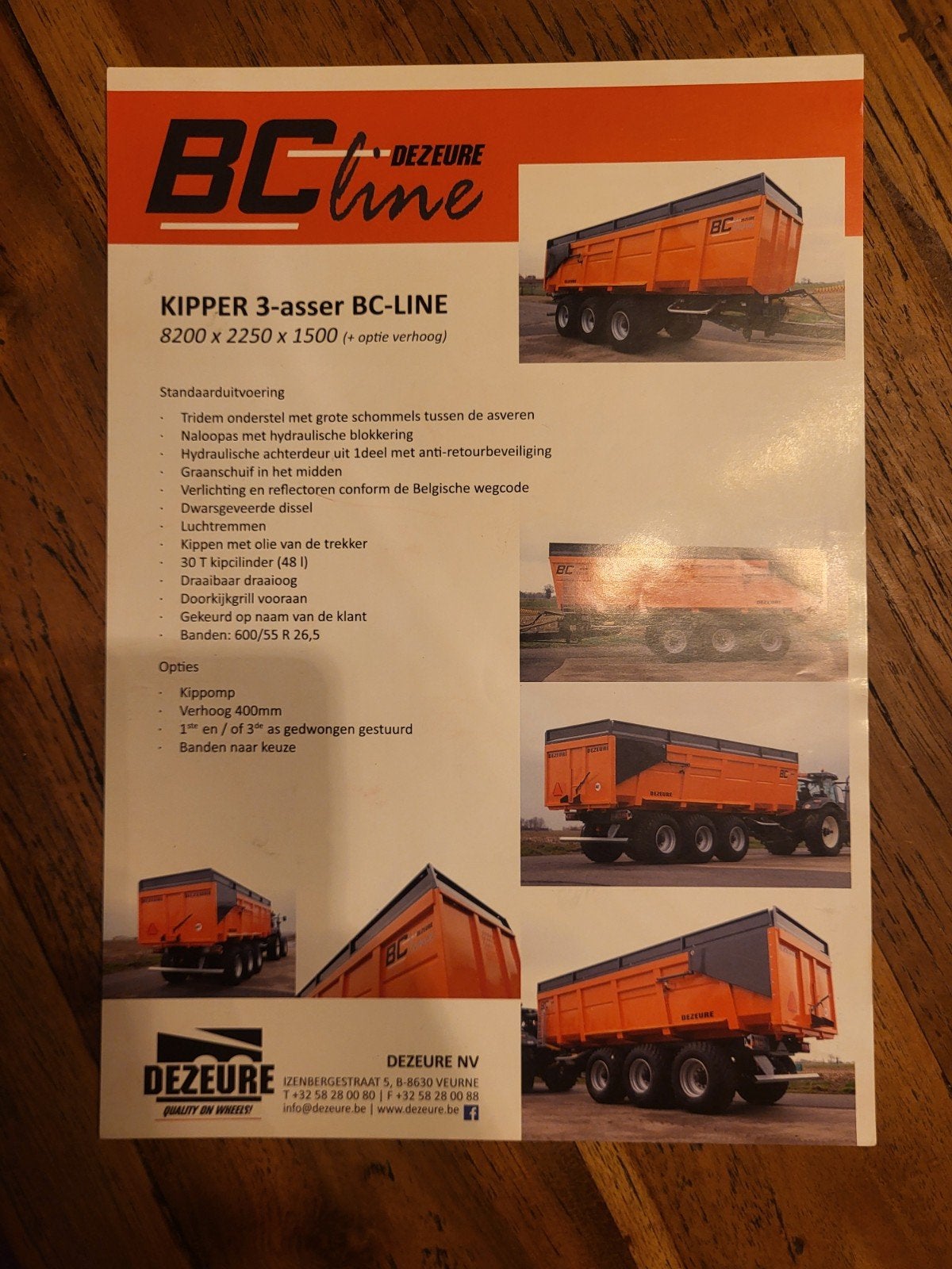 tractor folder DEZEURE BC line kipper, Ophalen of Verzenden