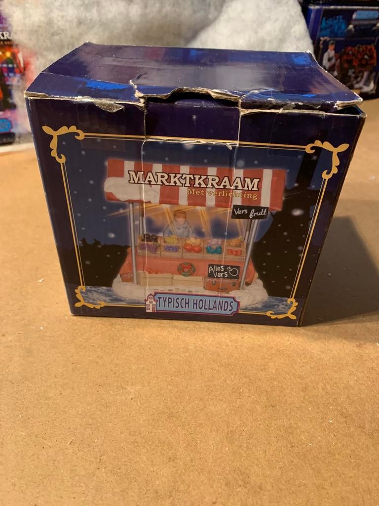 Typisch Hollands marktkraam met verlichting, Diversen, Kerst, Zo goed als nieuw, Ophalen of Verzenden