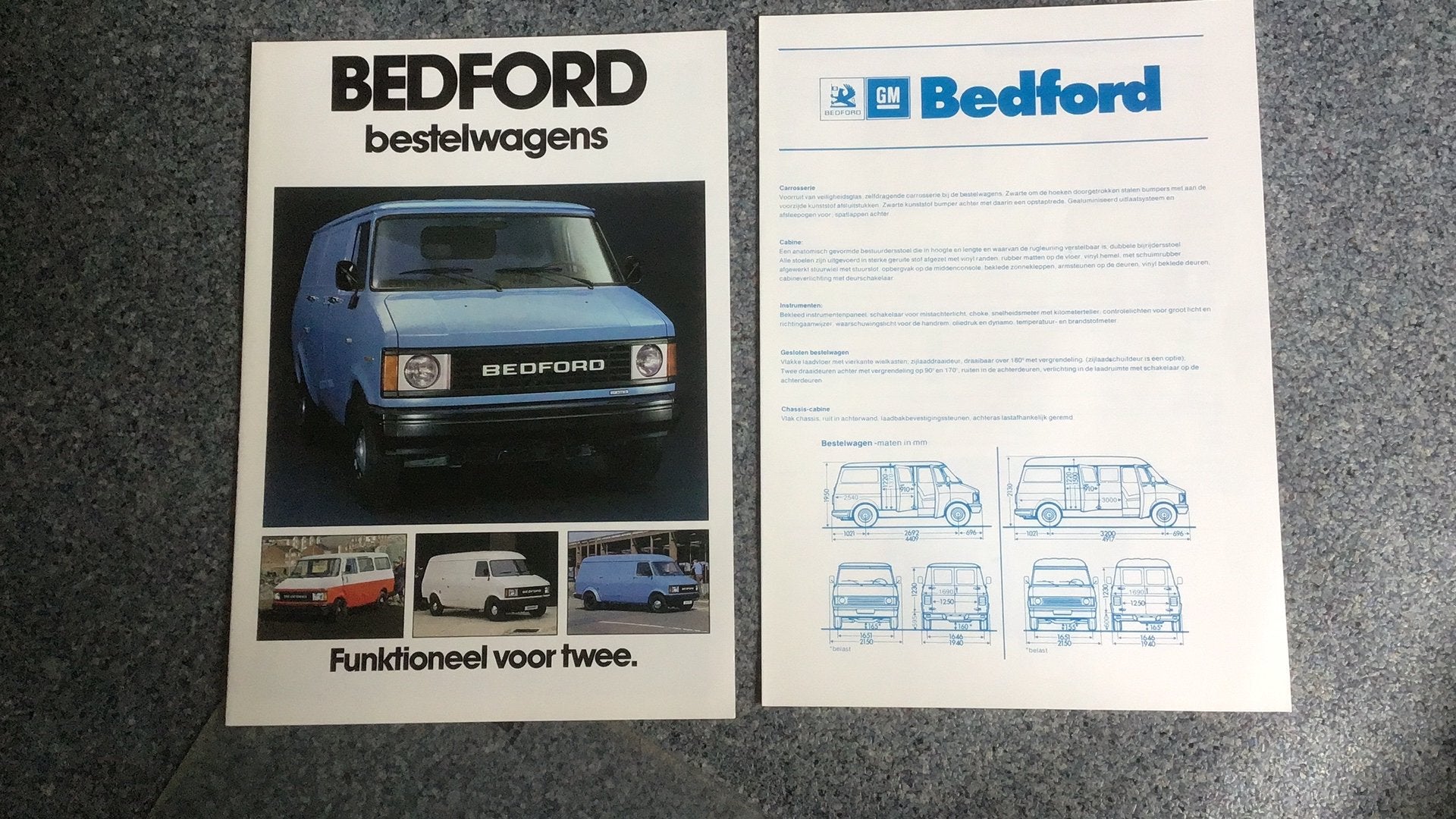 BEDFORD FOLDER + SPECIFICATIE BLAD JAREN 1980  ALS NIEUW, Ophalen of Verzenden, Zo goed als nieuw, Overige merken