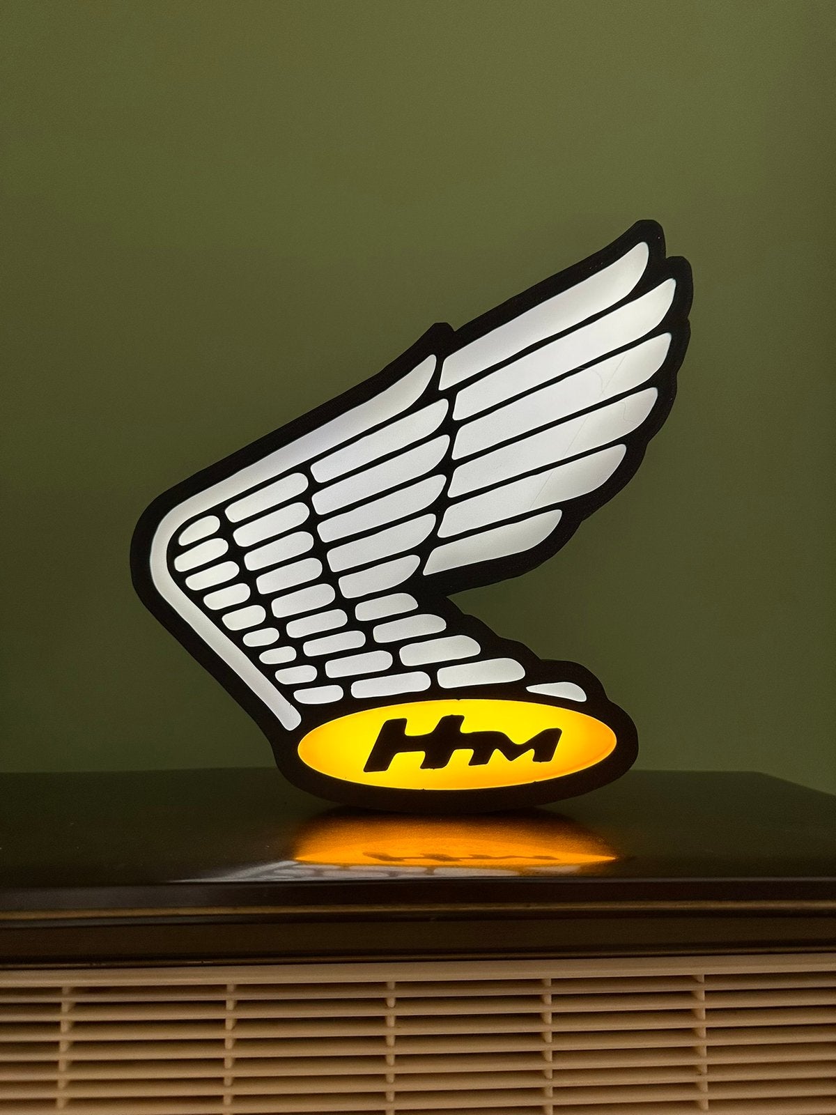 Honda wing lichtbord, Ophalen of Verzenden, Zo goed als nieuw, Reclamebord