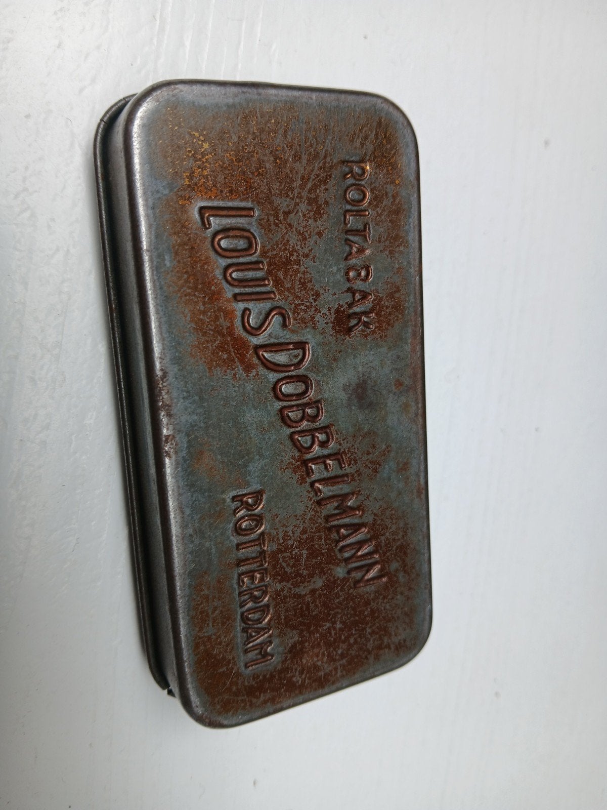 Antiek/oud Louis Dobbelmann Roltabak blikje Rotterdam, Ophalen of Verzenden