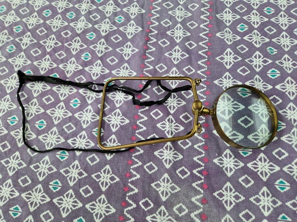 Vintage Antieke Lees loep vergrootglas met Messing Montuur, Ophalen of Verzenden