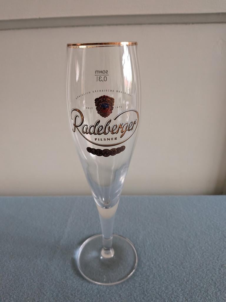 Radeberger Pilsner bierglas - Elegant en klassiek, Ophalen of Verzenden, Zo goed als nieuw, Bierglas