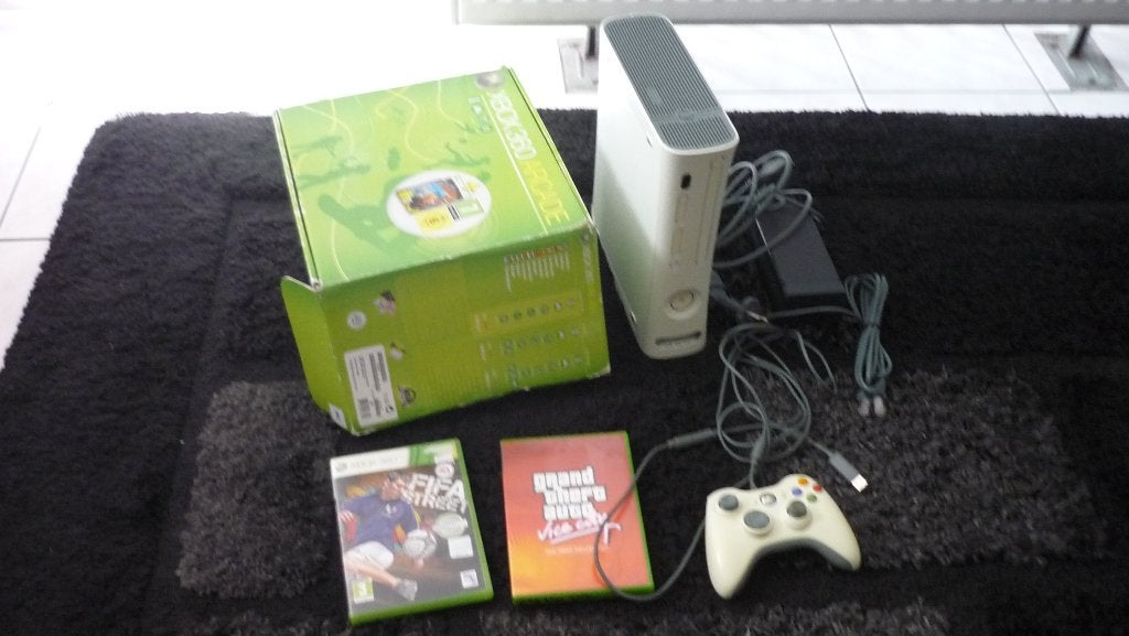 Xbox 360 Arcade met Doos, Controller en games, Ophalen of Verzenden, 360 Arcade of Core, Met 1 controller, Met games