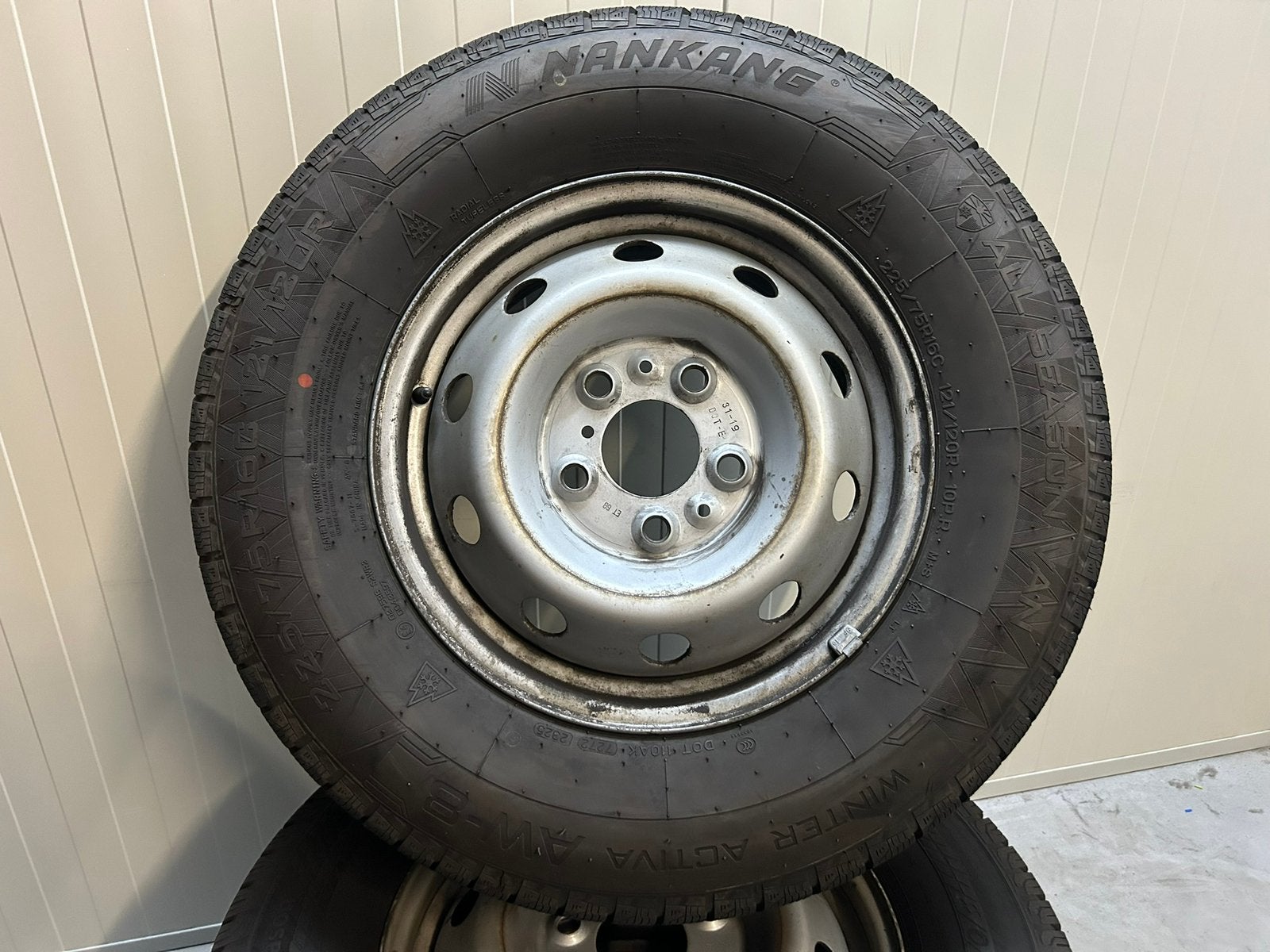 5x130 reservewiel 225 75 16 C Nankang 2025, Caravans en Kamperen, Camper-accessoires, Ophalen, 5x130, Zo goed als nieuw, **