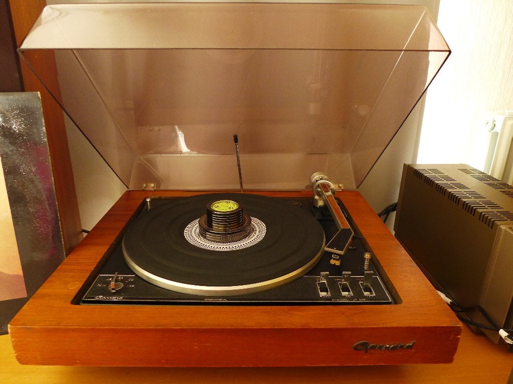 Vintage 1969 Garrard platenspeler in mooie conditie, Audio, Tv en Foto, Platenspelers, Gebruikt, Automatisch, Platenspeler, Ophalen