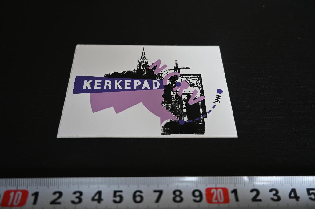 sticker Omroep NCRV KERKEPAD '90 Molen, Ophalen, Zo goed als nieuw