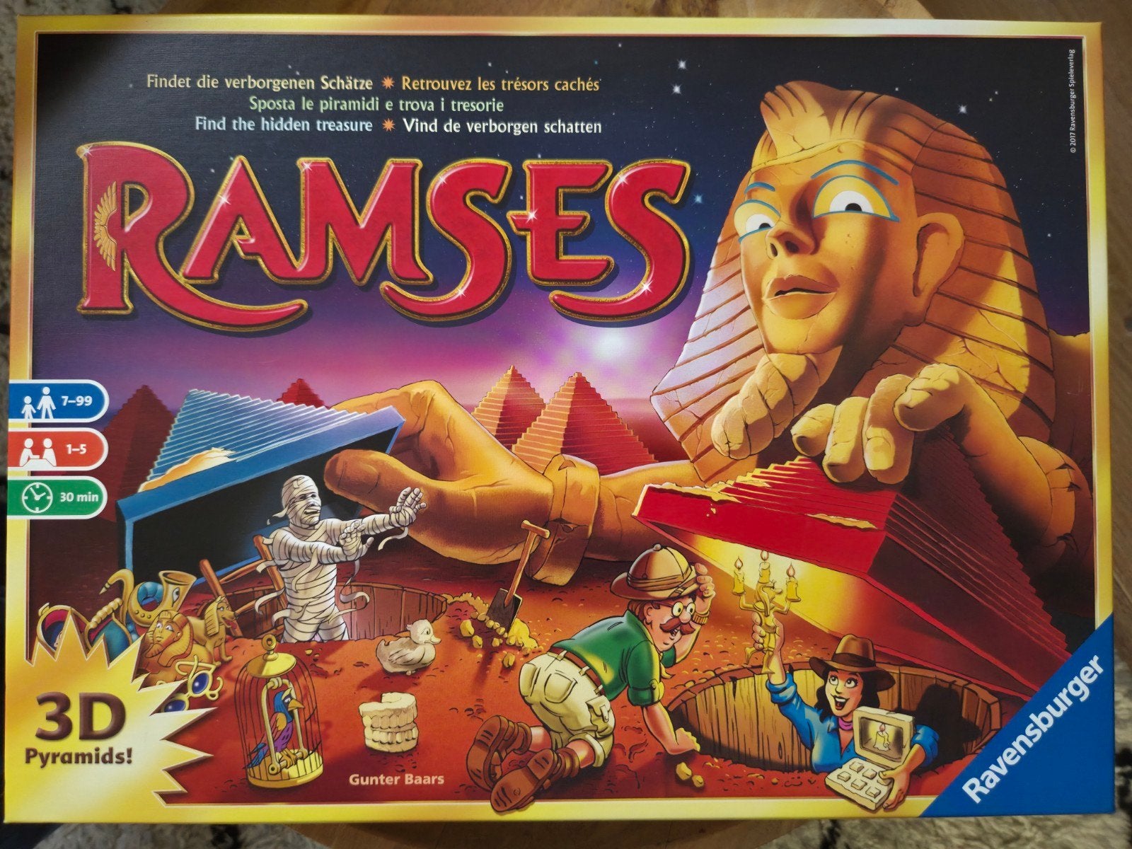 4 z.g.a.n. spellen: Ramses, Treasure Hunters, Dodgeball, etc, Ophalen of Verzenden, Zo goed als nieuw