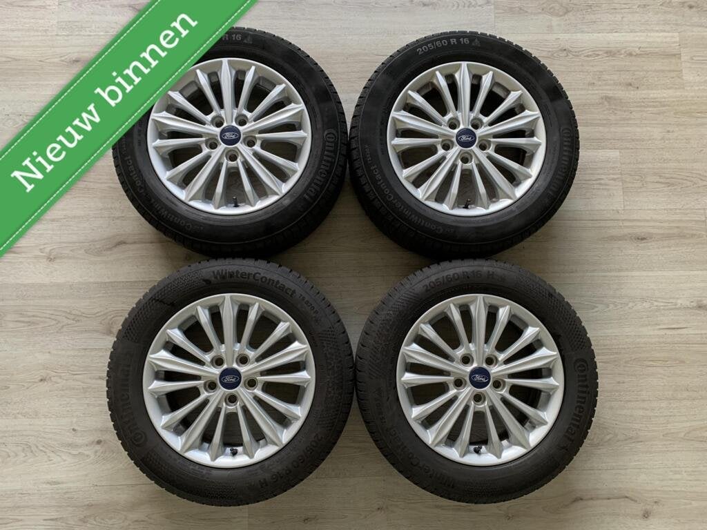 Originele Ford Focus velgen Continental winterbanden TPMS, Ophalen, Gebruikt, Banden en Velgen, 16 inch