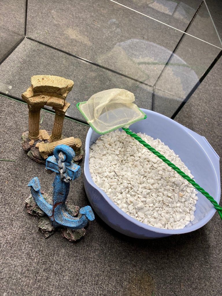 Vissenkom met toebehoren, Dieren en Toebehoren, Ophalen, Inclusief toebehoren, Zo goed als nieuw, Leeg aquarium