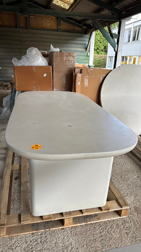 Tuintafel eco composiet B keus voor de handige klusser, Tuin en Terras, Tuintafels, Ophalen, Nieuw, Ovaal, Overige materialen
