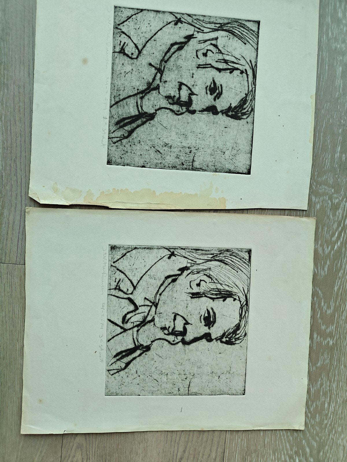 Ets van J. Witteveen, portret, 1974, Antiek en Kunst, Ophalen